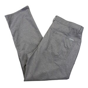 Dunning Pants Mens 36x30 Gray Golf Performance Stretch 5 Pocket Casual